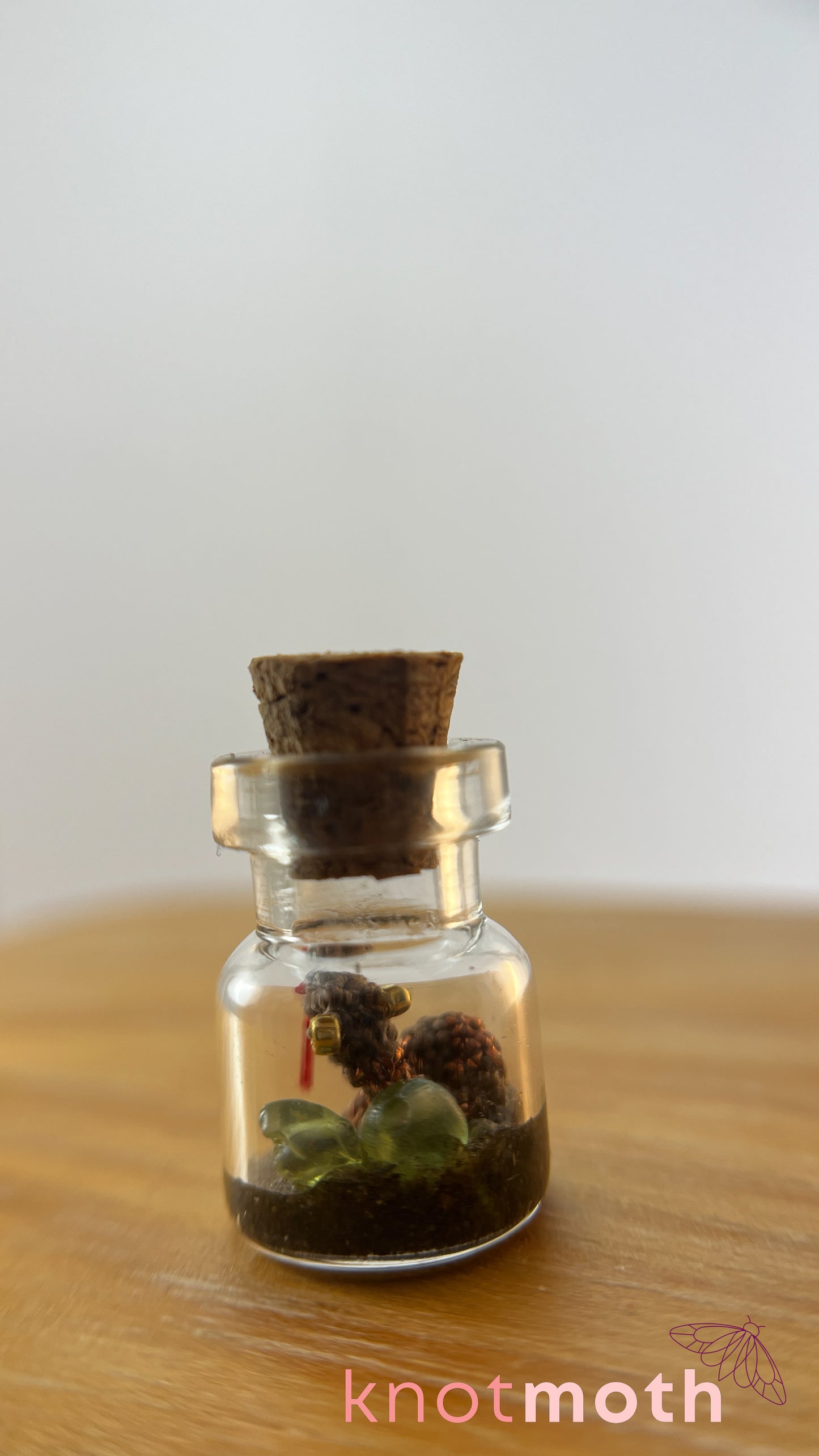 Roddy Rattlesnake Micro Crochet Desert Terrarium Jar