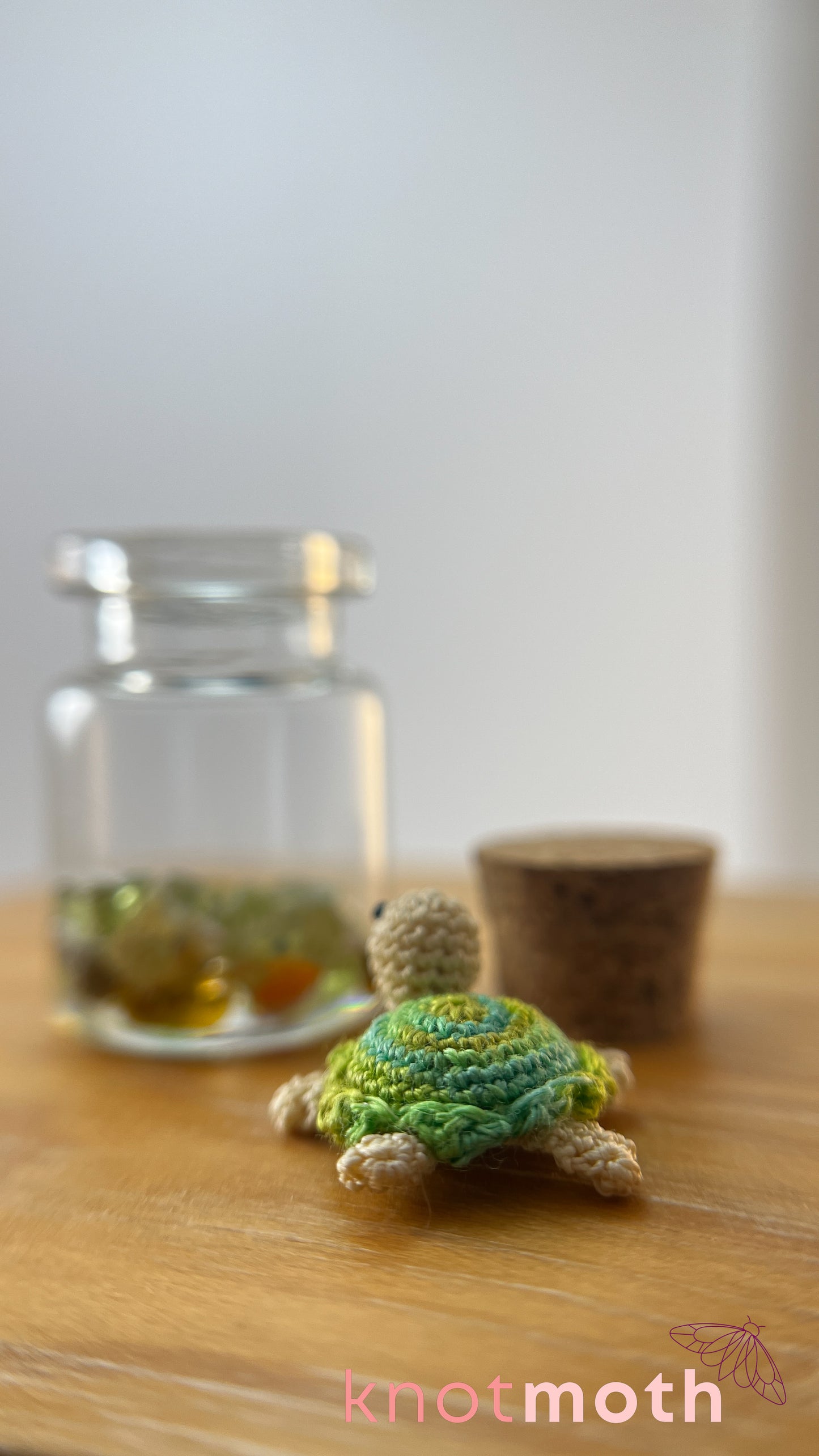 Tiff Turtle Terrarium Medium Micro Crochet Specimen Jar (Removable)