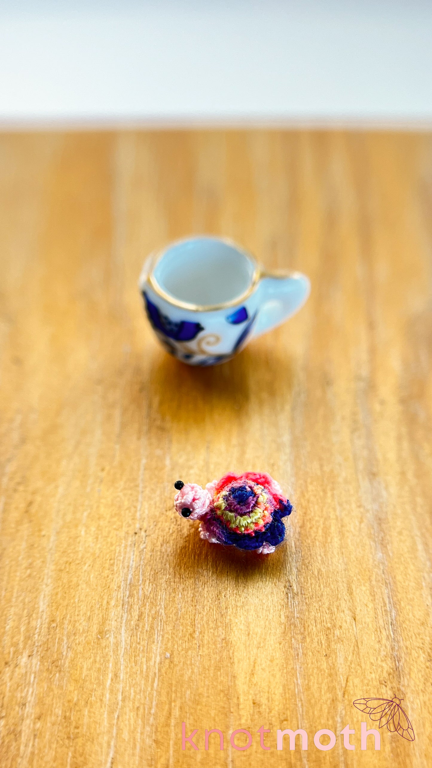 Tony Tortoise Micro Crochet Teacup (Magnetic, Removable)