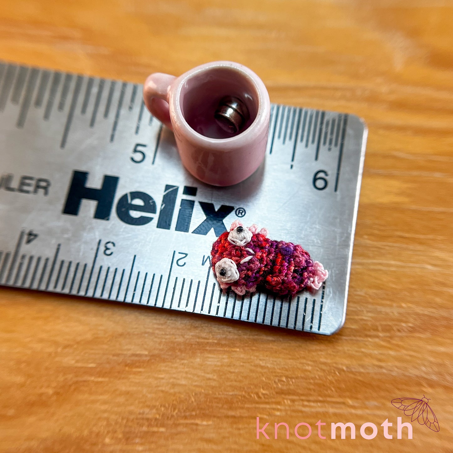 Axel Axolotl Micro Crochet Magnetic Mug Trinket