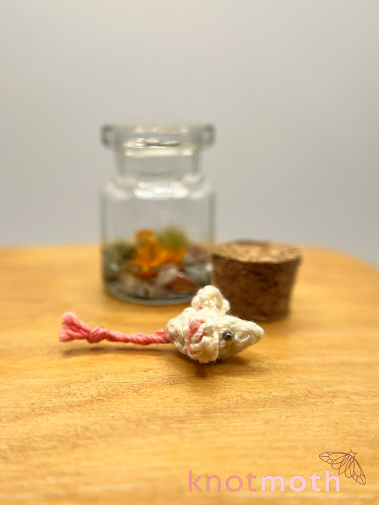 Macie Mouse Micro Crochet Trinket Jar