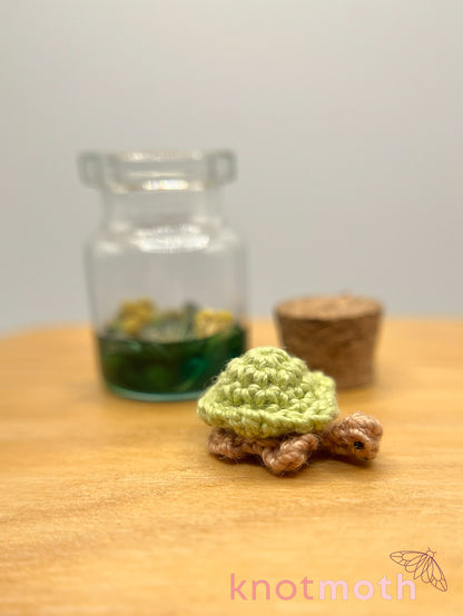 Terra Turtle Micro Crochet Trinket Jar