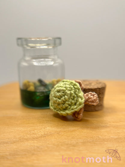 Terra Turtle Micro Crochet Trinket Jar