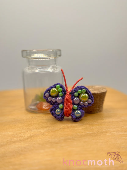 Bobbi Butterfly Micro Crochet Trinket Jar