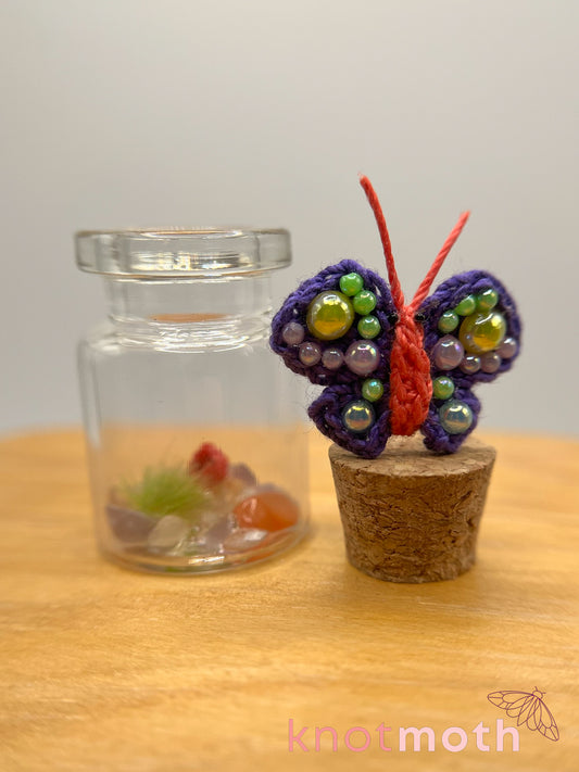 Bobbi Butterfly Micro Crochet Trinket Jar