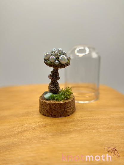 Meera Mushroom Micro Crochet Cloche Jar