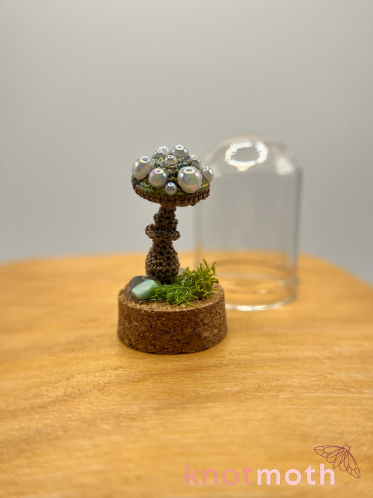 Meera Mushroom Micro Crochet Cloche Jar