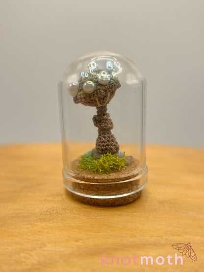 Meera Mushroom Micro Crochet Cloche Jar