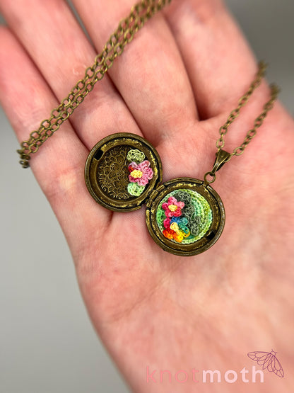 freesia (innocence) floriography locket