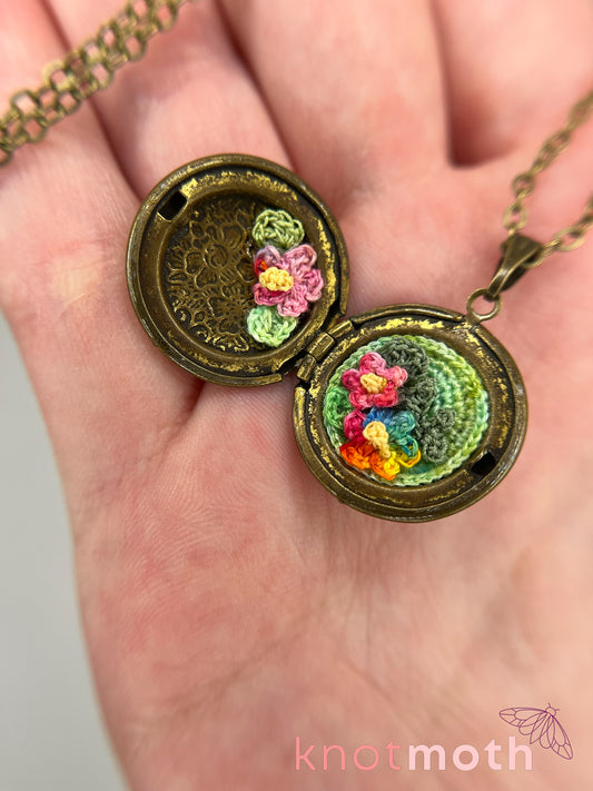 freesia (innocence) floriography locket