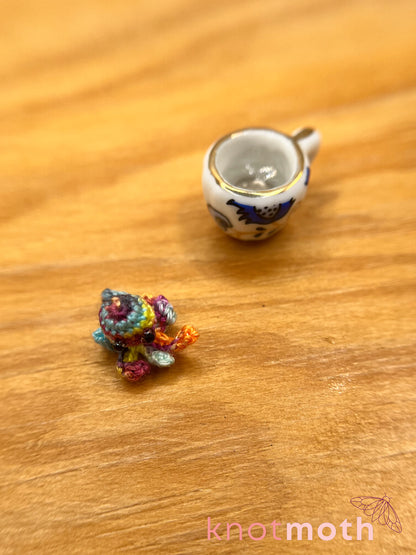 omega octopus micro crochet teacup trinket