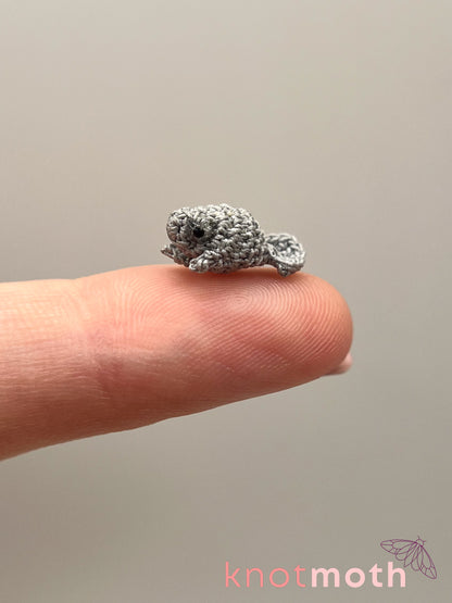michael manatee micro crochet mug trinket