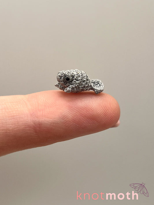 michael manatee micro crochet mug trinket