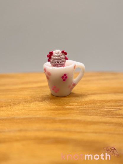 adelaide axolotl micro crochet mug trinket