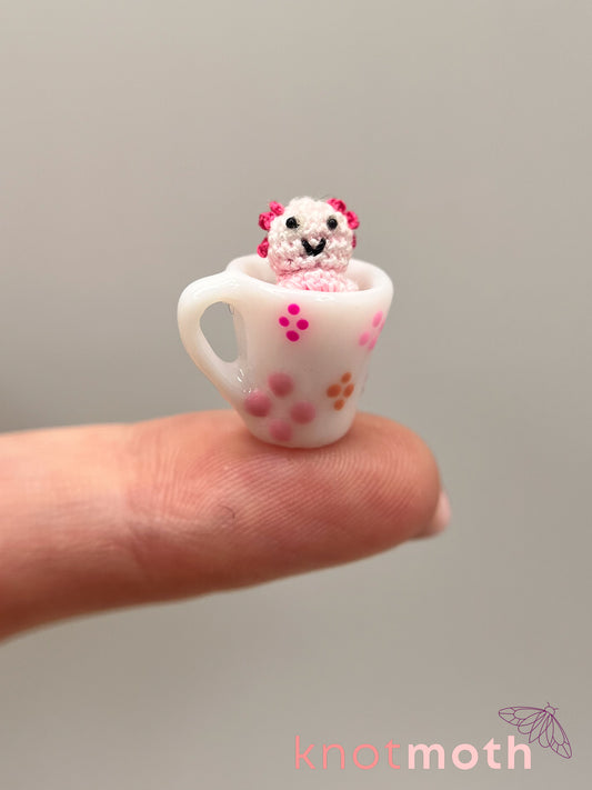 adelaide axolotl micro crochet mug trinket