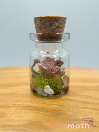 patrick flying pig micro crochet jar