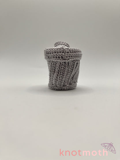 regan raccoon trash panda micro crochet trinket