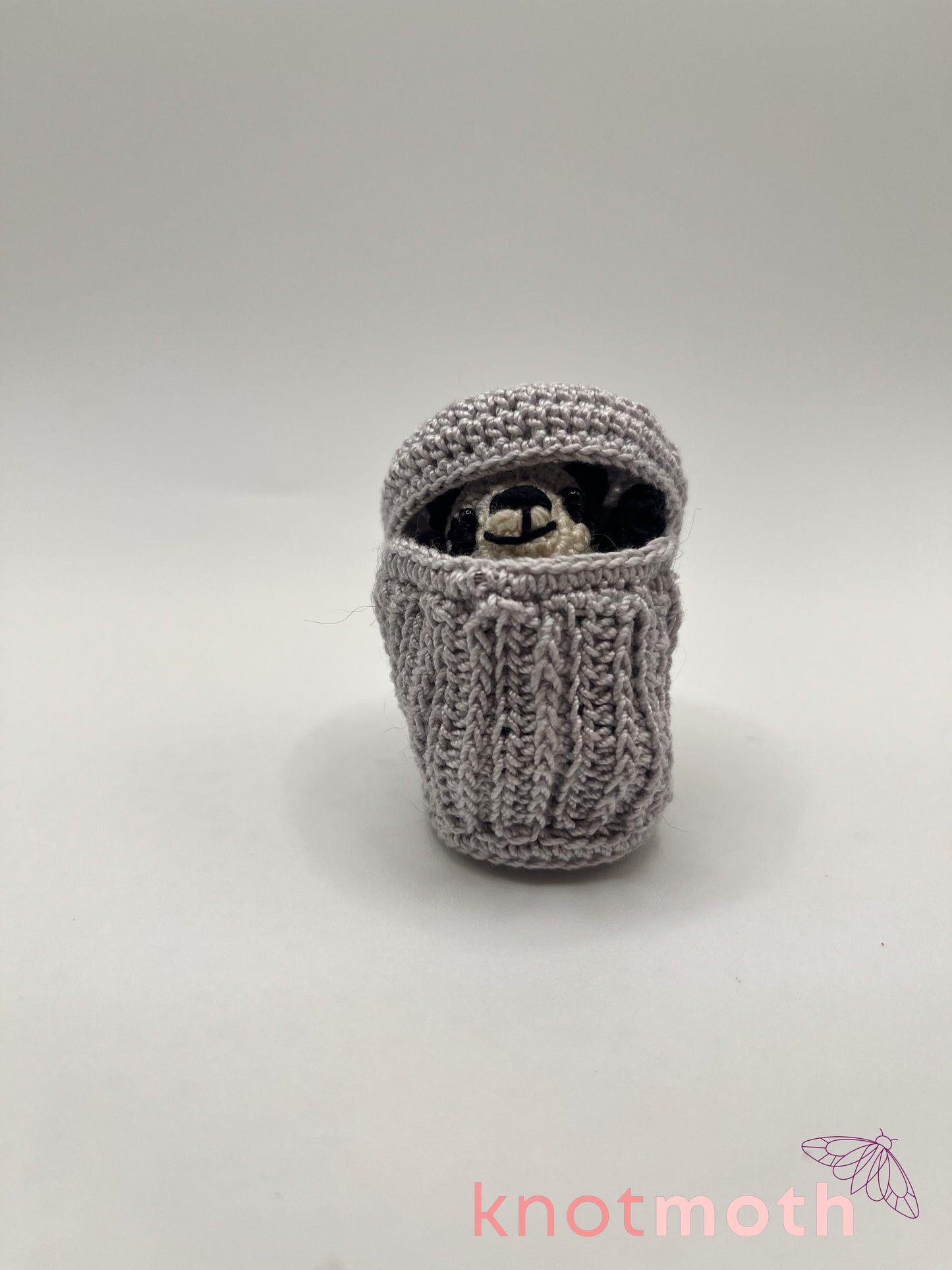 regan raccoon trash panda micro crochet trinket