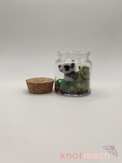 pamela panda & bamboo micro crochet jar