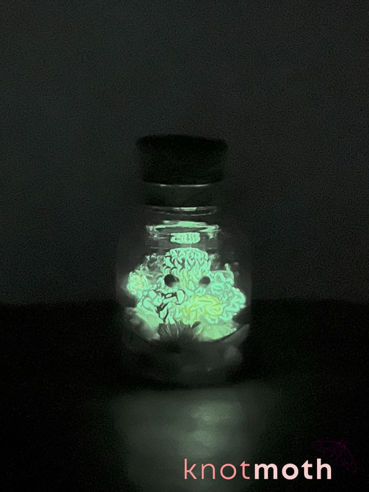 cadence octopus glow-in-the-dark micro crochet jar