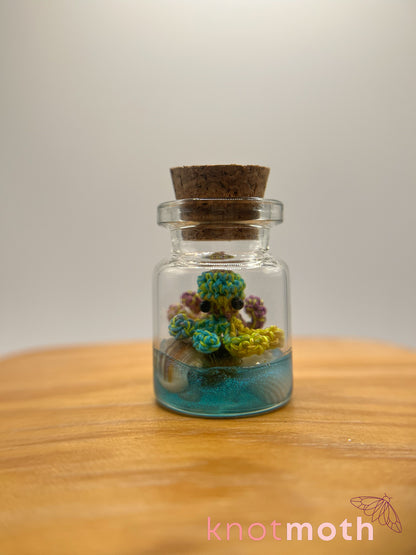 courtney octopus glow-in-the-dark micro crochet jar