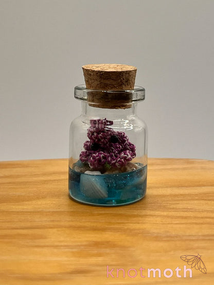 peggy octopus glow-in-the-dark micro crochet jar