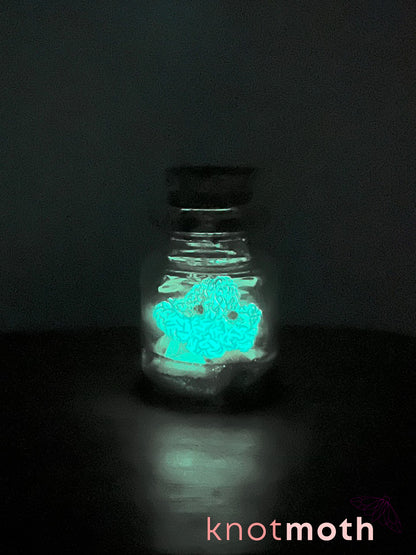 paxton octopus glow-in-the-dark micro crochet jar