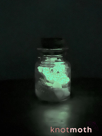 tory octopus glow-in-the-dark micro crochet jar