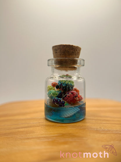 stretch octopus glow-in-the-dark micro crochet jar