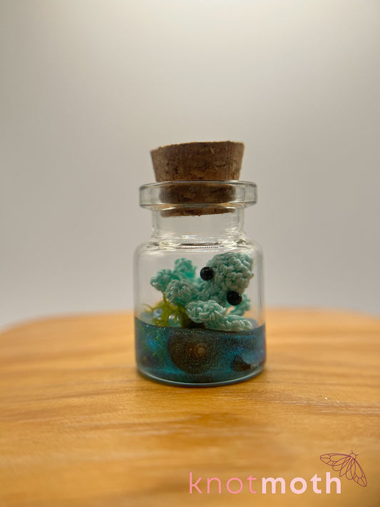 timothy octopus glow-in-the-dark micro crochet jar