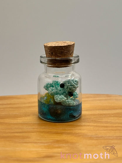 timothy octopus glow-in-the-dark micro crochet jar