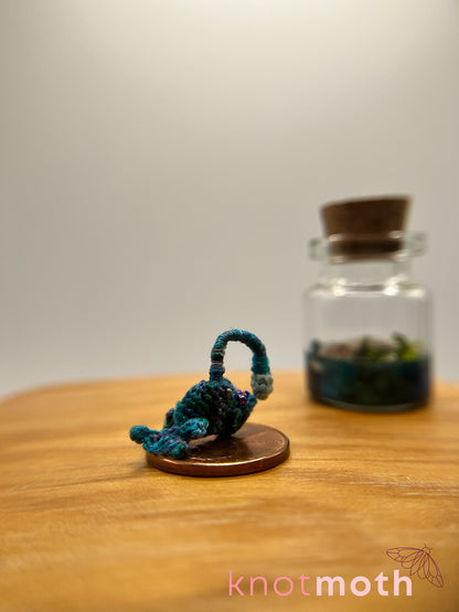 alden anglerfish glow-in-the-dark micro crochet jar