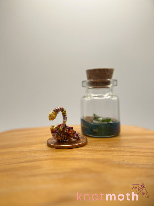 aurelia anglerfish glow-in-the-dark micro crochet jar