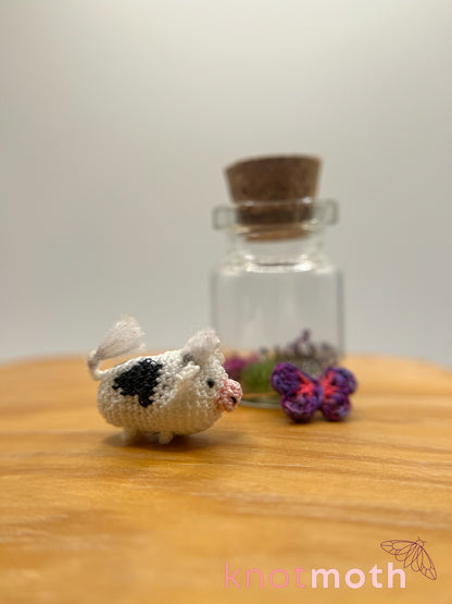 clarabelle cow & briella butterfly micro crochet jar