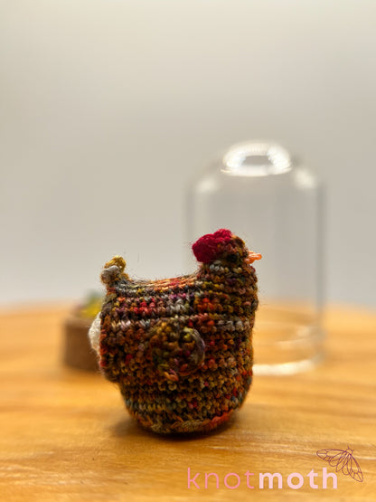 hattie hen & egg micro crochet cloche jar