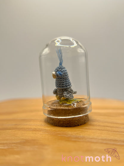 beckett birdie "pigeon" micro crochet cloche jar