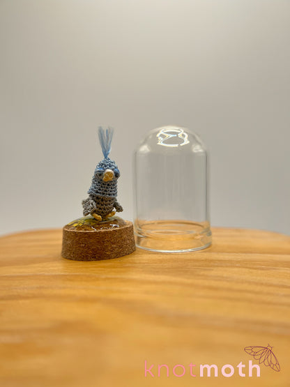 beckett birdie "pigeon" micro crochet cloche jar