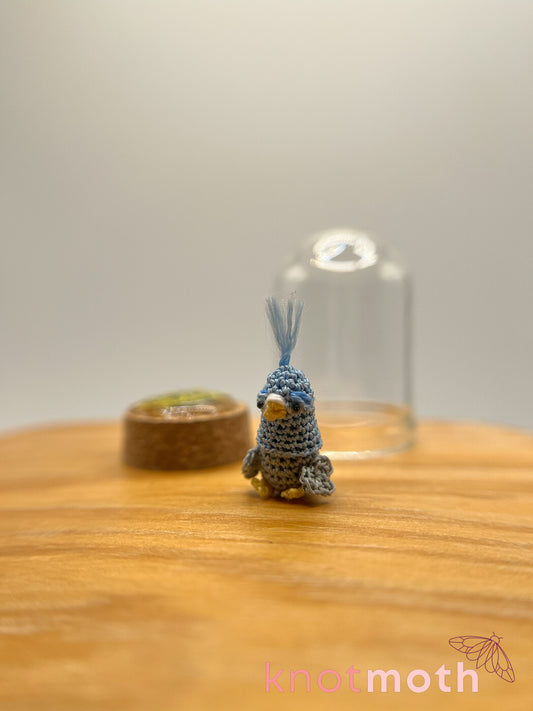 beckett birdie "pigeon" micro crochet cloche jar