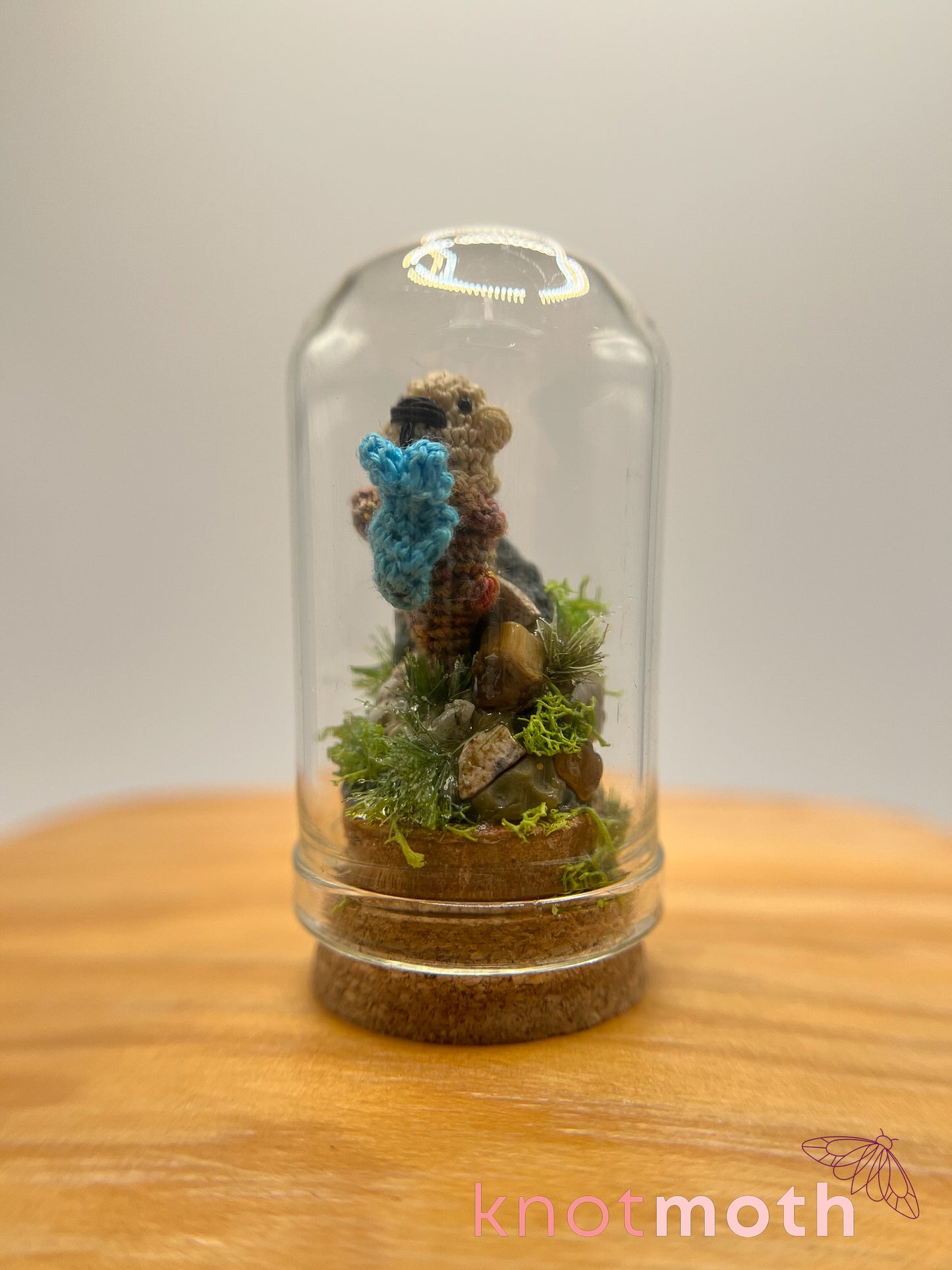 thomas otter micro crochet cloche jar