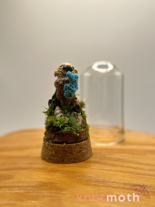 thomas otter micro crochet cloche jar