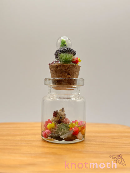 elexa alien & bessie cow abduction micro crochet jar