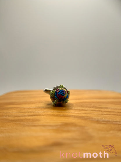 tula turtle micro crochet teacup trinket