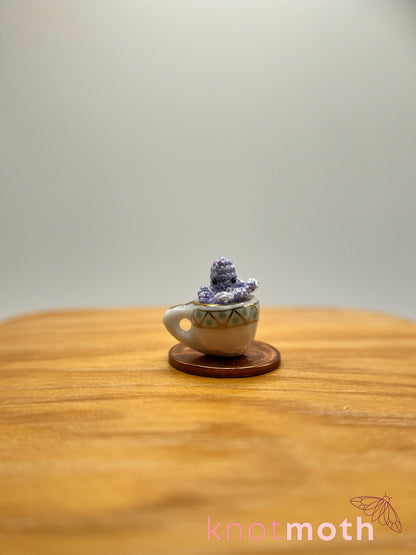 oren octopus micro crochet teacup trinket