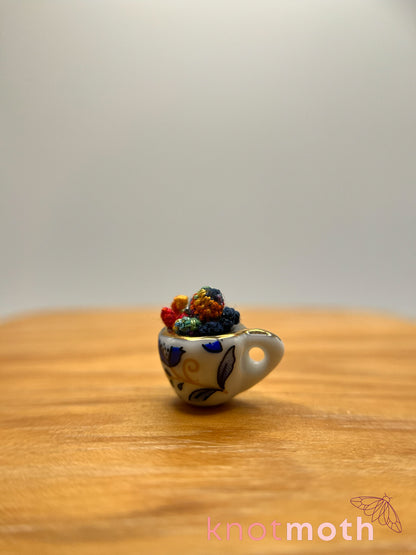 august octopus micro crochet teacup trinket