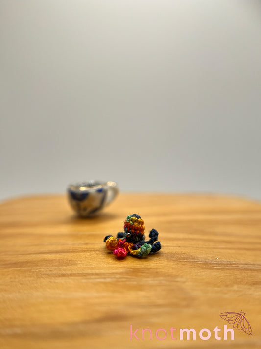 august octopus micro crochet teacup trinket