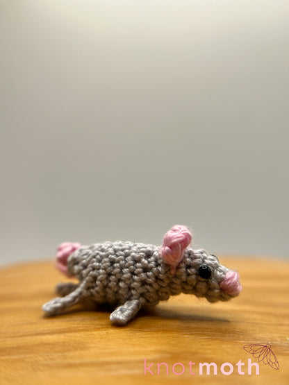 randy rat micro crochet plush