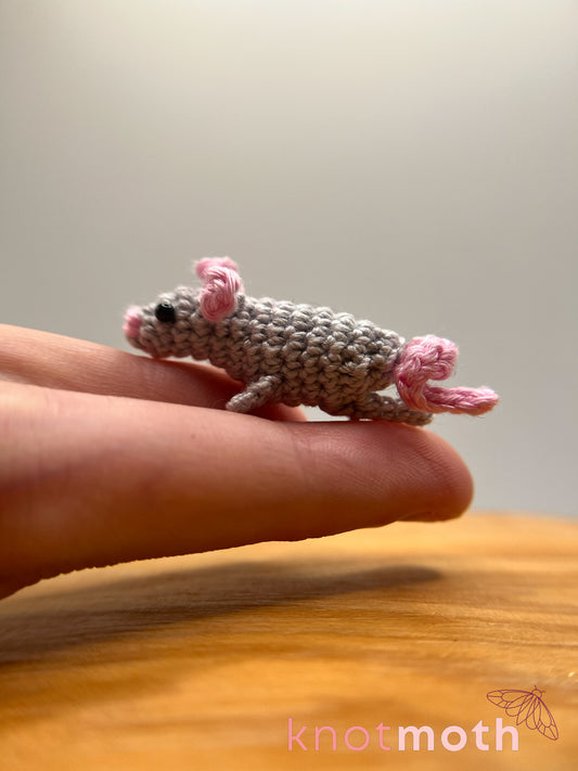 randy rat micro crochet plush