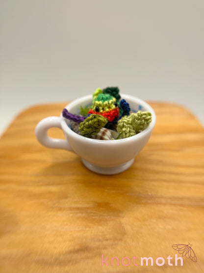 goji jellyfish micro crochet teacup trinket
