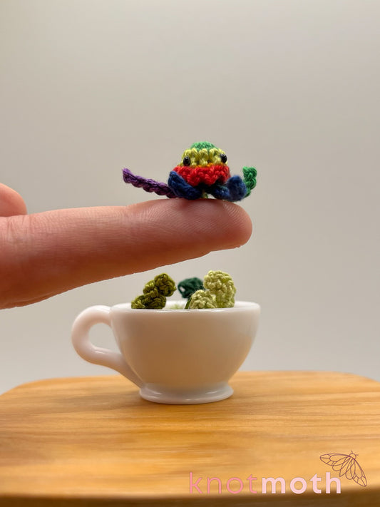 goji jellyfish micro crochet teacup trinket