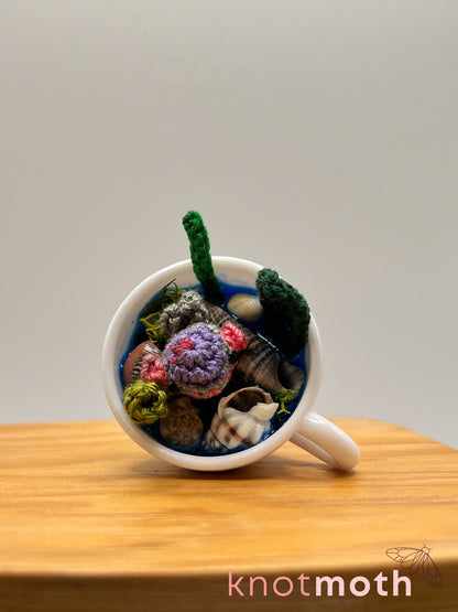 lapsang whale micro crochet teacup trinket
